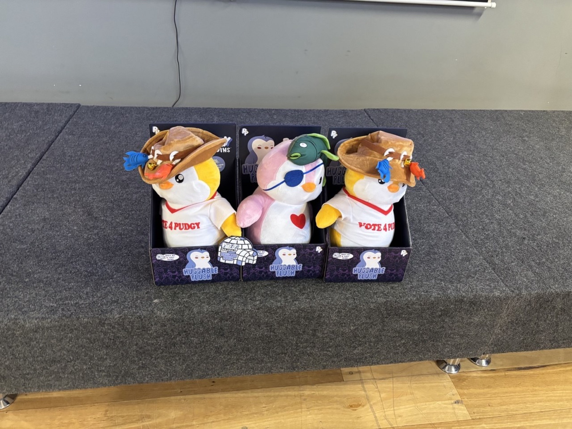 Pudgy Penguin plush prizes