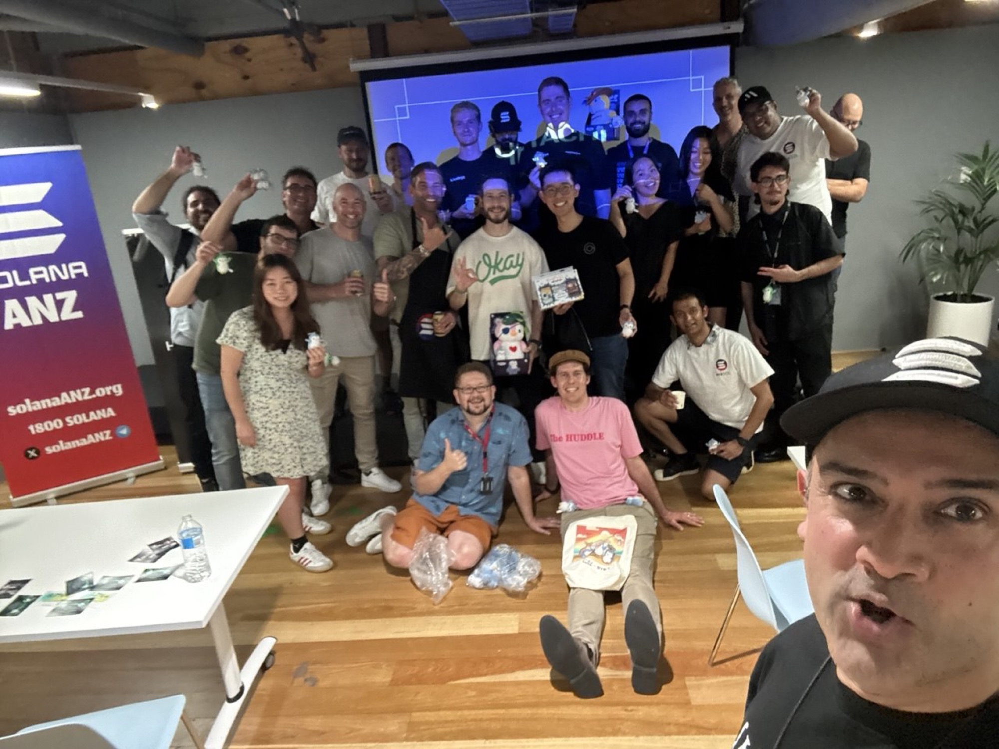 Group selfie after Solana Meetup Brisbane